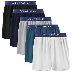 Natural Feelings Herren Boxershorts Herren Unterwäsche Strick Boxershorts Für Unterhosen Baumwolle Weiss M von Natural Feelings