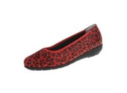 Ballerina NATURAL FEET "Jasmin" Gr. 38, rot (rot, schwarz) Damen Schuhe Ballerinas mit Leopardenprint von Natural Feet