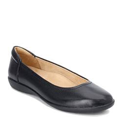 Naturalizer Damen Flexy Ballerinas, Schwarzes Leder von Naturalizer