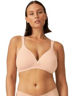 Naturana® BH Damen ohne Bügel [Cup A-D] I 100% Gepolsterte Träger I BH ohne Bügel mit nahtlosen Cups I Damen BH mit Unterbrustband 75 Light Beige A von Naturana