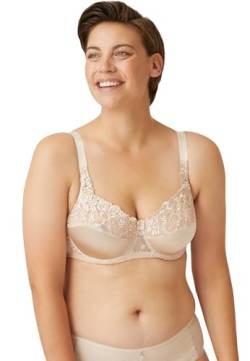 Naturana® Hochwertiger Damen BH mit Bügel [Cup B-E] BH sehr guter Halt bei schönem Dekolleté I BH Damen mit Bügel I Bügel BH 100 Light Beige C von Naturana