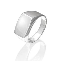 Nature Rebel Damen Siegelring 925 Silber Massiv Glänzend polierter Bandring (8) von Nature Rebel