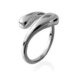 Nature Rebel Ring Tropfenform 925 Silber Offen Minimal Design von Nature Rebel