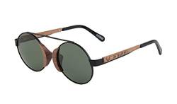 Naturjuwel Holz Sonnenbrille Herren Damen schwarz polarisiert Holzbrille Panther Design Brille inklusive Brillenbeutel von Naturjuwel