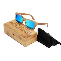 Naudamp Bamboo Polarized Sonnenbrillen Herren Damen Holzbrille für Wassersport und Outdoor-Aktivitäten von Naudamp