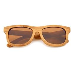 Naudamp Bamboo Polarized Sonnenbrillen Herren Damen Holzbrille für Wassersport und Outdoor-Aktivitäten von Naudamp