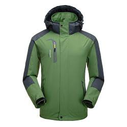 Naudamp Herren Outdoor wasserdichte Jacke Leichte Softshell Regenjacke Klettern Wandern Kleidung Mountain Multi-Pockets Windbreaker von Naudamp