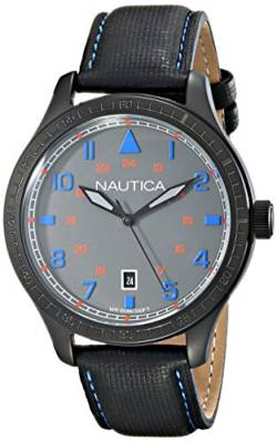 Nautica, N11110G BFD 105 Quarz-Uhr für Herren mit Analog-Display und Datumsanzeige, japanisches Quarz-Uhrwerk, Schwarz von Nautica