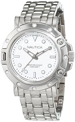 Nautica Damen Analog Quarz Uhr mit Edelstahl Armband 6.56086E+11 von Nautica