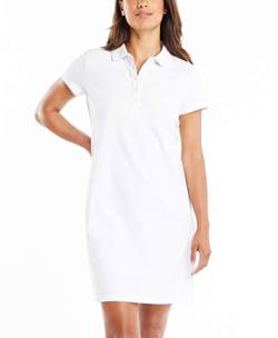 Nautica Damen Easy Classic Korte mouw Stretch Katoen Polo Jurk Lssiges Kleid, Bright White, XL EU von Nautica