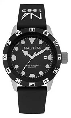 Nautica Herren Analog Quarz Uhr mit Silikon Armband NAI09509G von Nautica