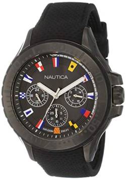 Nautica Herren Analog Quarz Uhr mit Silikon Armband NAPAUC007 von Nautica