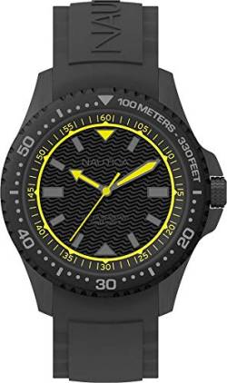 Nautica Herren Analog Quarz Uhr mit Silikon Armband NAPMAU006 von Nautica