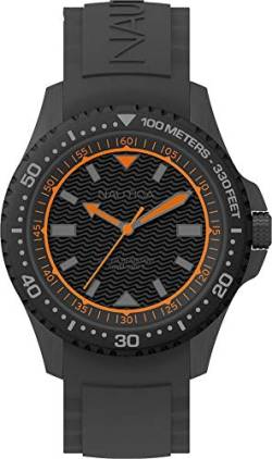 Nautica Herren Analog Quarz Uhr mit Silikon Armband NAPMAU008 von Nautica