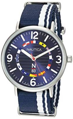 Nautica Herren Analog Quarz Uhr mit Stoff Armband NAPWGS902 von Nautica