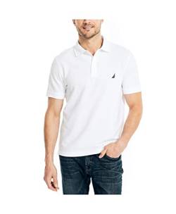 Nautica Herren Classic Fit Deck Polo, Bright White, X-Groß von Nautica