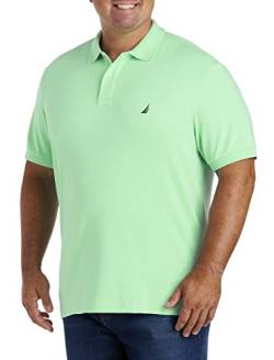 Nautica Herren Classic Fit Short Sleeve Solid Soft Cotton Polo Shirt Poloshirt, Eschengrün, XX-Large Hoch von Nautica