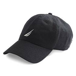 Nautica Herren Classic Logo Adjustable Baseball Cap, True Black, Einheitsgröße von Nautica