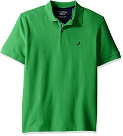 Nautica Herren Classic Short Sleeve Solid Polo Shirt Poloshirt, Grasklinge, Groß von Nautica