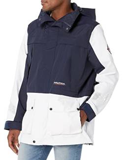 Nautica Herren Competition Nachhaltig verarbeitete Wasserabweisende Jacke, Marineblau, L von Nautica