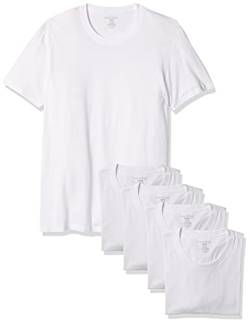 Nautica Herren Cotton Crew Neck T-Shirt-Multi Packs Polohemd, Weiß, 5 Stück, Mittel (5er von Nautica