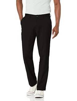 Nautica Herren Klassische Passform, Flache Vorderseite, Stretch, solide Chino Deck Lässige Business-Hose, True Black, 34 W/32 L von Nautica