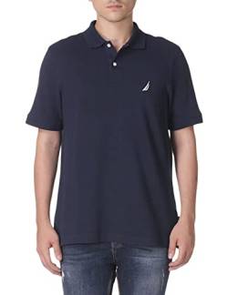 Nautica Herren Short Sleeve Solid Cotton Pique Polo Shirt Poloshirt, Marineblau, X-Groß von Nautica