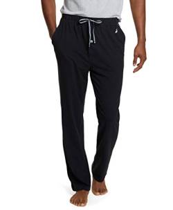 Nautica Herren Soft Knit Sleep Lounge Pant Pyjamaunterteil, True Black, S EU von Nautica