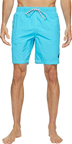 Nautica Herren Solide, schnell trocknende klassischem Logo Badehose, Calypso Blau, X-Large von Nautica