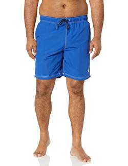 Nautica Herren Solide schnell trocknende Badehose mit klassischem Logo Schwimm-Slips, Helles Kobaltblau, X-Large von Nautica