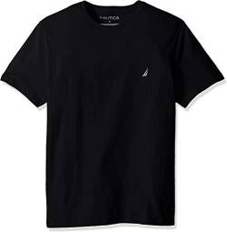 Nautica Men Short Sleeve Classic Crewneck Tee T-Shirt (XXL, Black) von Nautica