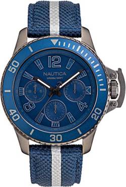 Nautica Men's Bayside Multi NAPBSF919 Blue Cloth Quartz Fashion Watch von Nautica