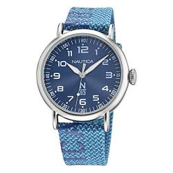 Nautica Men's Quartz Canvas Strap, Blue, 20 Casual Watch (Model: NAPLSF016) von Nautica