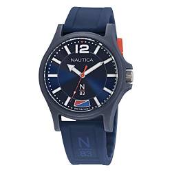 Nautica Men's Quartz Silicone Strap, Blue, 20 Casual Watch (Model: NAPJSF004) von Nautica