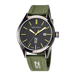 Nautica Men's Quartz Silicone Strap, Green, 20 Casual Watch (Model: NAPHBF120) von Nautica