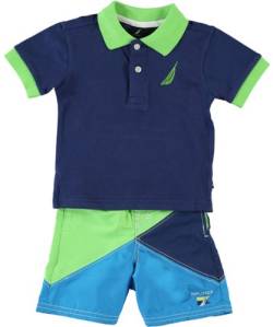 Nautica Set Poloshirt + Shorts (Badeshorts) T-Shirt Kurze Hose Junge Baby Boy (74/80) von Nautica