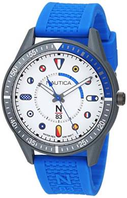 Nautica Surf Park Herren-Armbanduhr 43mm Armband Silikon Blau Quarz NAPSPS903 von Nautica