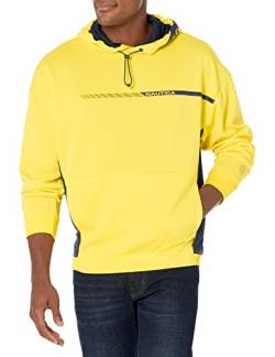 Nautica mens Nautica Competition Sustainably Crafted Logo Pullover Hoodie Sweatshirt, Blazing Yellow, Small US von Nautica