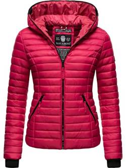 Navahoo Damen Damen leichte Übergangsjacke Steppjacke mit Kapuze Kimuk Fuchsia Gr. S von Navahoo