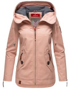 Navahoo Damen Jacke Frühling Übergangsjacke Parka Mantel Kapuze B692 [B692-Wek-Light-Rose-Gr.S] von Navahoo