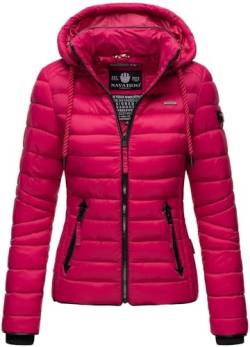 Navahoo Damen Jacke Steppjacke Übergangsjacke gesteppt Stepp Frühjahr B650 [B650-Lulana-Fuchsia-Gr.XS] von Navahoo