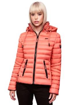 Navahoo Damen Jacke Steppjacke Übergangsjacke gesteppt Stepp Frühjahr B650 [B650-Lulana-Rosa-Coral-Gr.XXL] von Navahoo