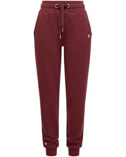 Navahoo Damen Jogginghose Freizeithose Tainingshose Sporthose Yogahose mit Taschen B912 [B912-Schmusek.-Bordeaux-Gr.L] von Navahoo