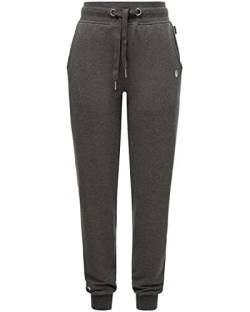 Navahoo Damen Jogginghose Sweathose Sporthose Relaxhose Schmusekätzchen Dark Grey Melange Gr. M von Navahoo