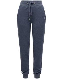 Navahoo Damen Jogginghose Sweathose Sporthose Relaxhose Schmusekätzchen Dusty Blue Melange Gr. S von Navahoo