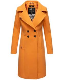 Navahoo Damen Mantel Trenchcoat Winterjacke Wintermantel B661 [B661-Wool-Apricot-Sorbet-Gr.XL] von Navahoo