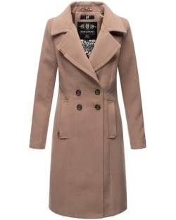 Navahoo Damen Mantel Trenchcoat Winterjacke Wintermantel B661 [B661-Wool-Taupe-Gr.XL] von Navahoo