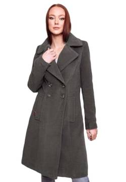 Navahoo Damen Mantel Trenchcoat Winterjacke Wintermantel B661 [B661-Wooly-Anthrazit-Gr.3XL] von Navahoo