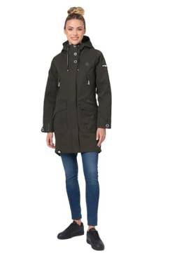 Navahoo Damen Parka Übergangsjacke mit Kapuze Frühlings Jacke B920 [B920 - Olive Größe M - Gr. 38] von Navahoo