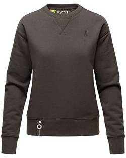Navahoo Damen Pullover Sweatshirt Pulli Sweater Rundhals [B904-Dunkelgrau-Gr.L] von Navahoo